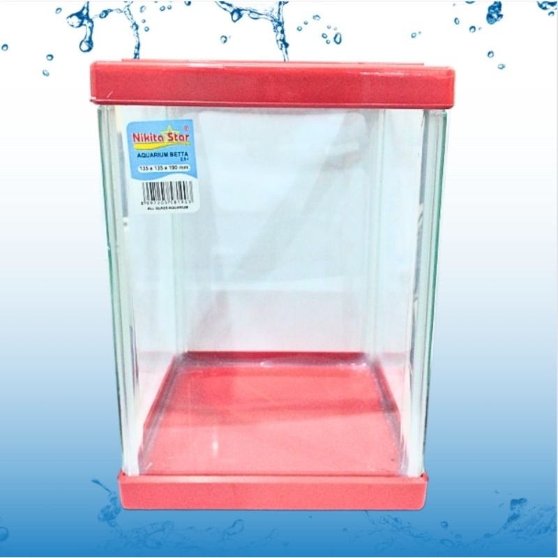 Aquarium Cupang channa NIKITA STAR BETTA SIZE 135 X 135 X 190 MM