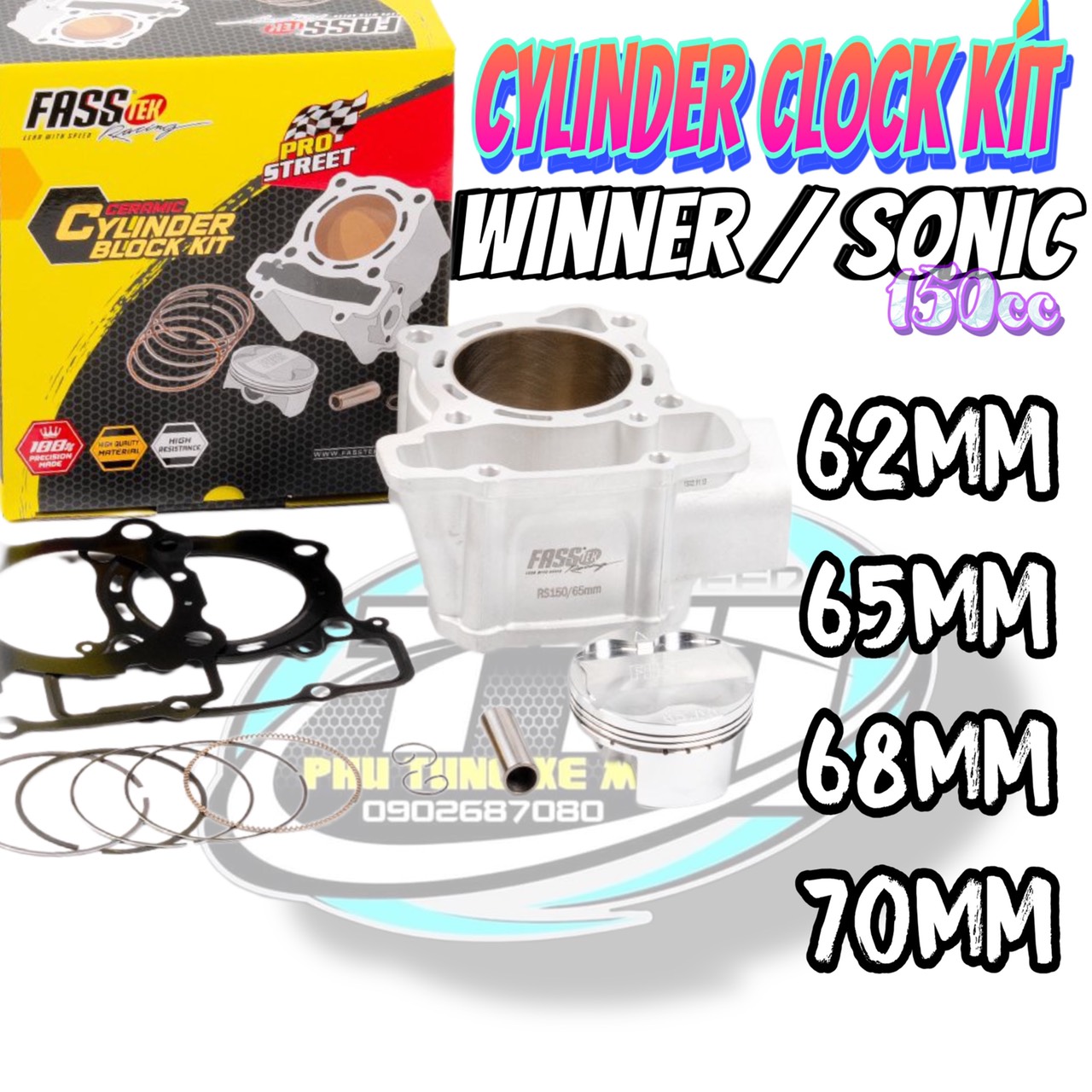 LÒNG FASSTEK (LÒNG KIẾNG) 62-65 MM XE WINNER / SONIC ( PHỔ THÔNG )