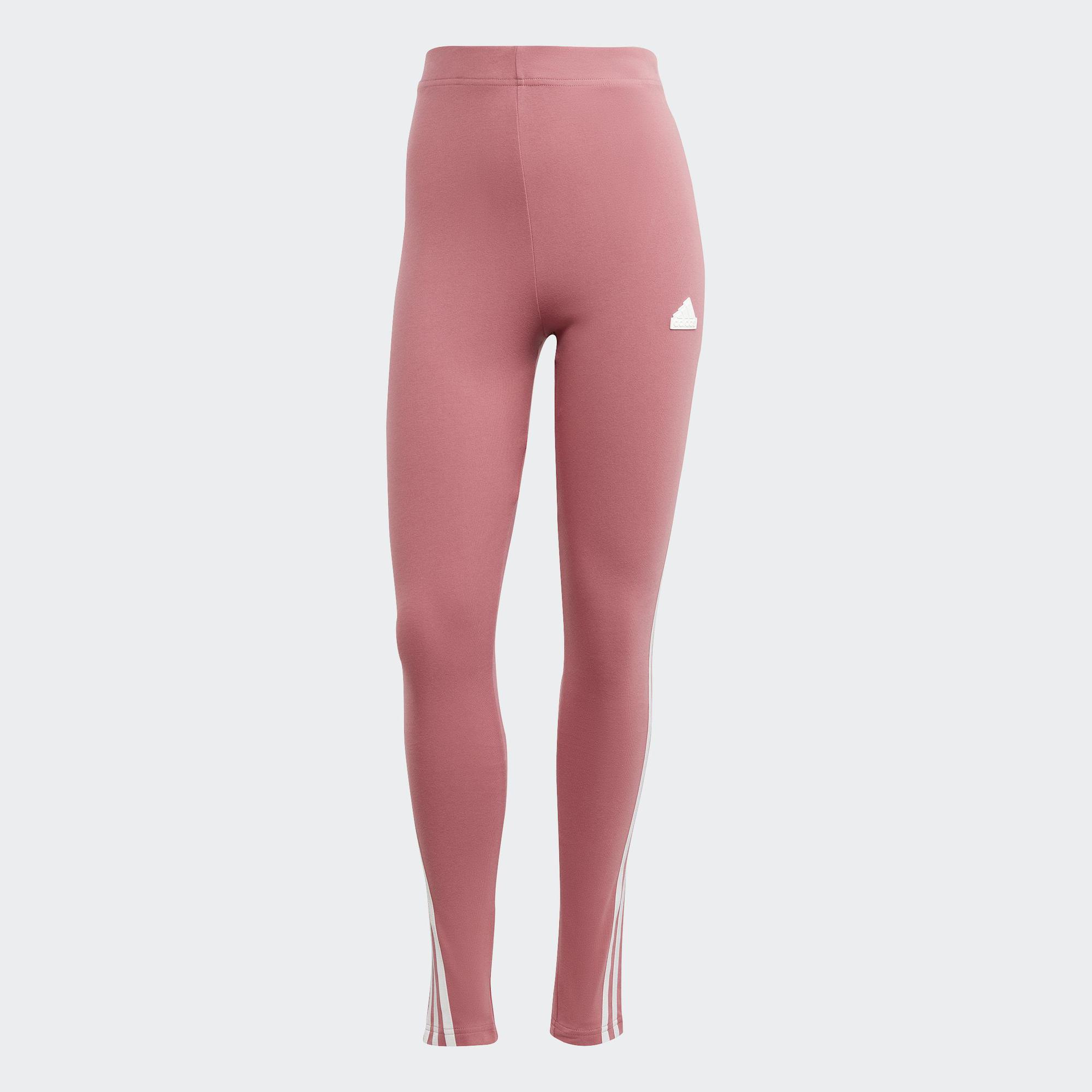 Adidas phong cách sống quần legging 3 sọc future icons nữ hồng ic0517