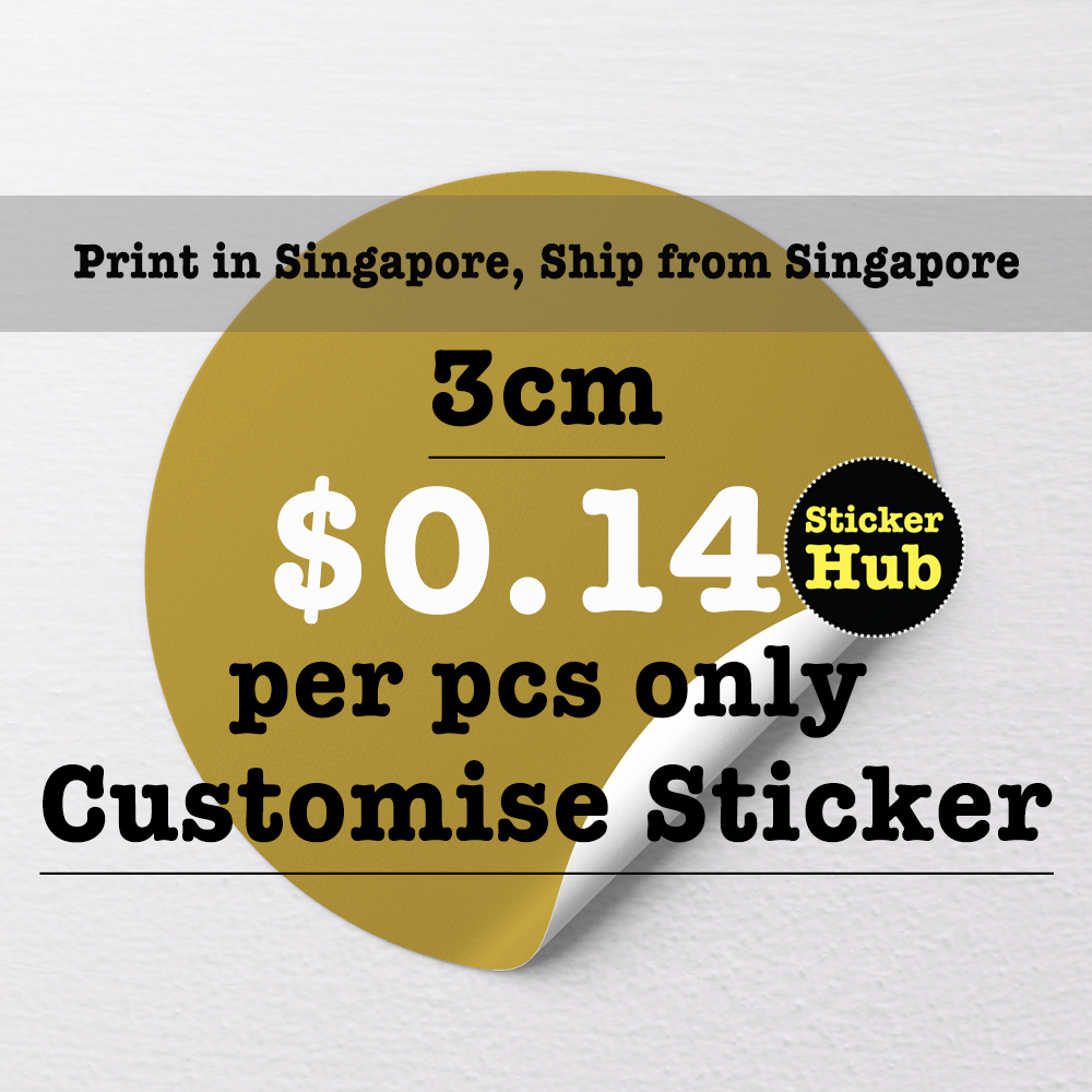 SG) Customised sticker label printing ( 3cm ) Personalised for Wedding,  Packaging, Product, Birthday, Pets treats etc | Lazada Singapore