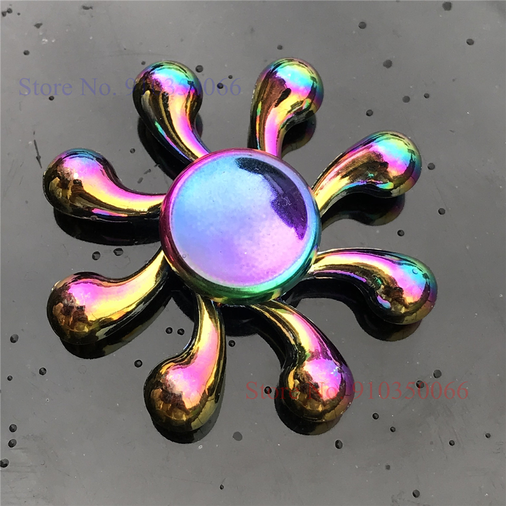 【Exclusive Offer】Colorful Metal Toy Fidget Spinner for Adult Children Anti-Anxiety ADHD Relieves Stress Creative Finger Spinner Boy Birthday Gift. 