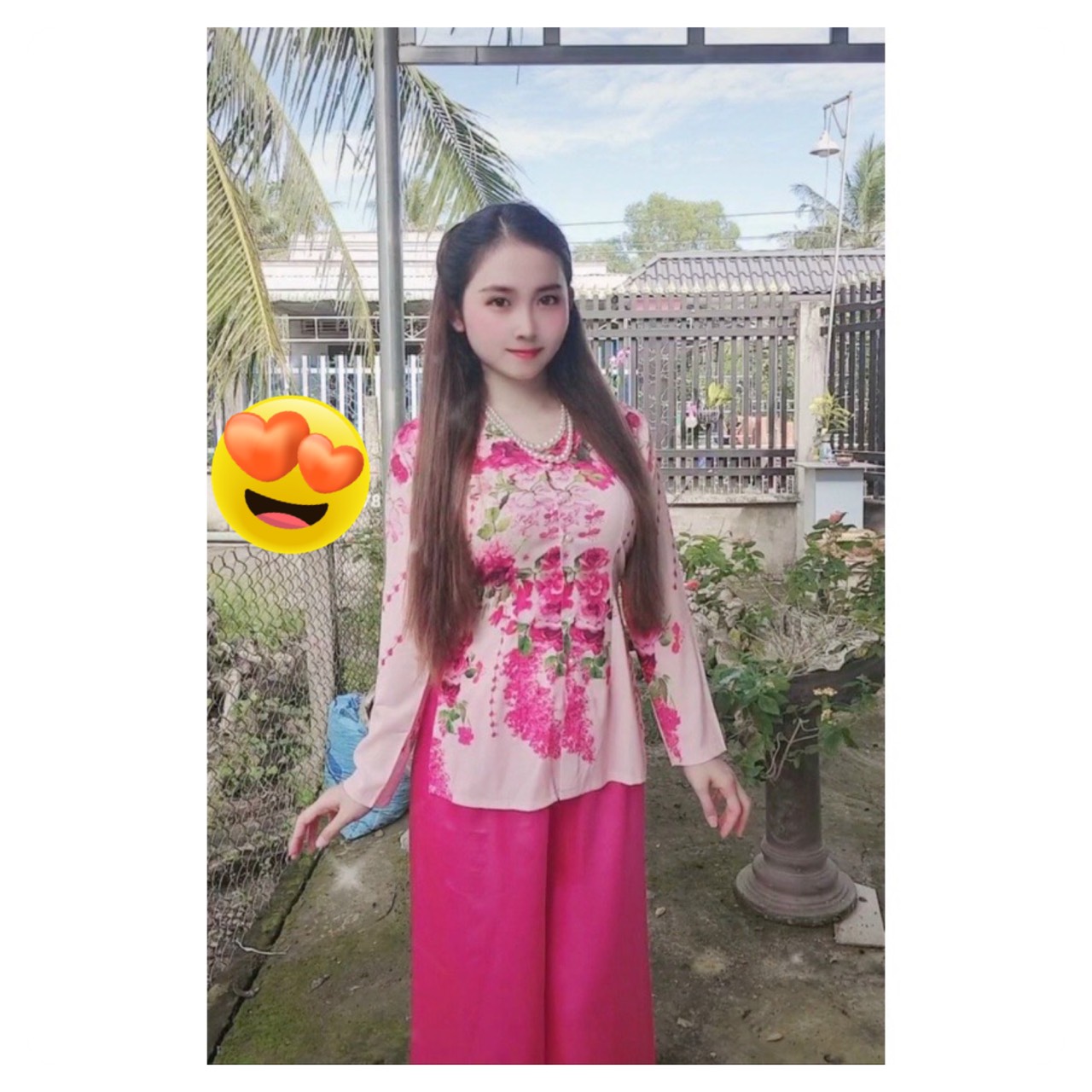 Bộ bà ba lạp thể lụa pháp in 4d