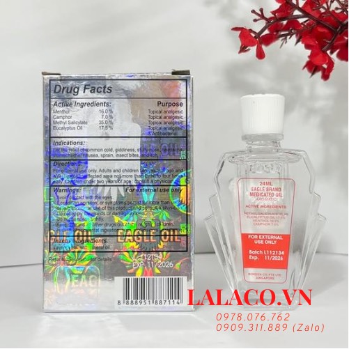 [HCM]Dầu gió Trắng Eagle Brand Lavender Aromatic 24ml