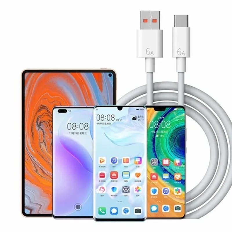 66W 6A siêu nhanh Cáp sạc nhanh loại USB C dây truyền dữ liệu Sạc Cáp Sạc Nhanh Cáp sạc
