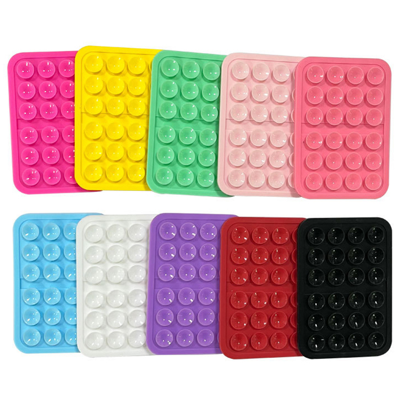 Strong Grip Phone Holder Adhesive Silicone Suction Phone Case Mount Anti-Slip Hands-Free Sticky Cell Phone Grip Stands. 