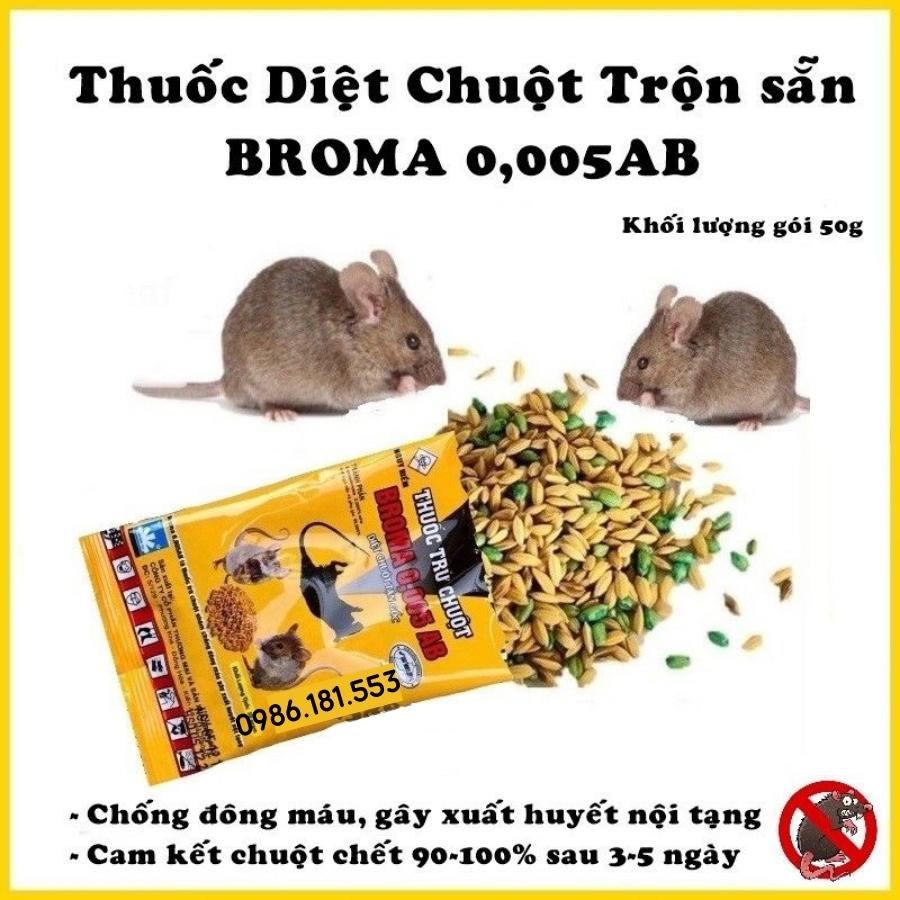 5 Gói Thuốc Diệt Chuột BROMA 0.005AB Sinh Học Ban Mai