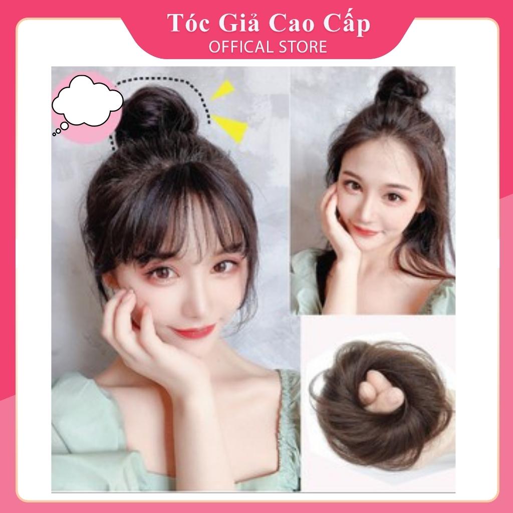 Tóc giả búi nữ đẹp😍FREESHIP😍 búi cột thẳng tóc giả, giá 1 cái