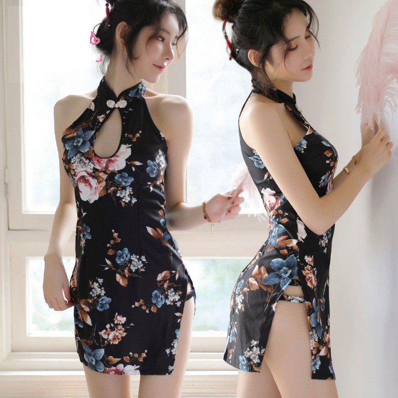 Đầm ngủ sườn xám thượng hải gợi cảm cao cấp ms5147