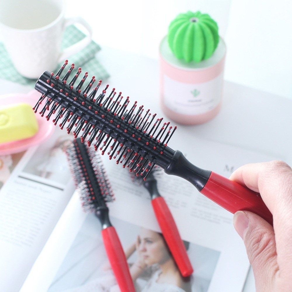 Comfortable Grip Curly Hair Styling Round Comb Anti-static Hairdressing ...