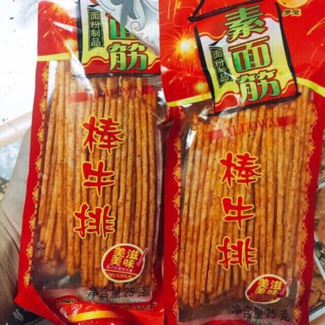 [ Hương vị tuổi thơ ] combo 5 gói tăm cay món ăn vặt siêu ngon 25gr