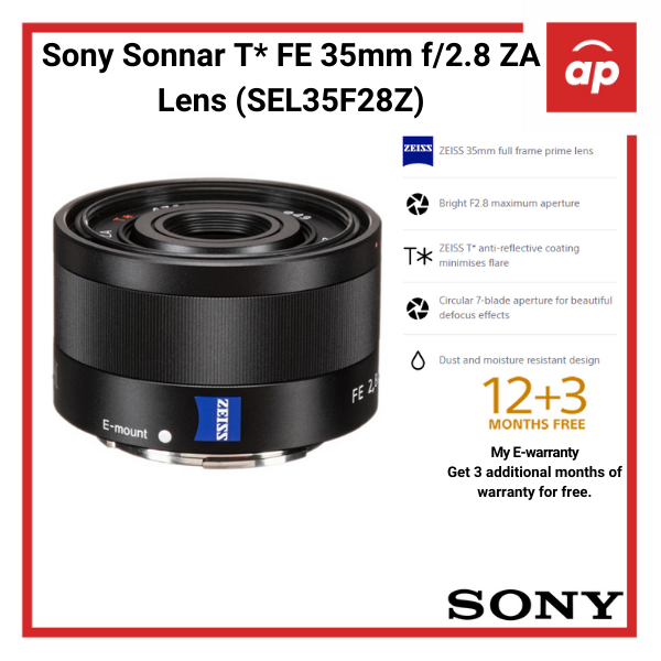 Sony Sonnar T* FE 35mm F2.8 ZA Lens (SEL35F28Z) - (12 + 3months Warranty) |  Lazada Singapore