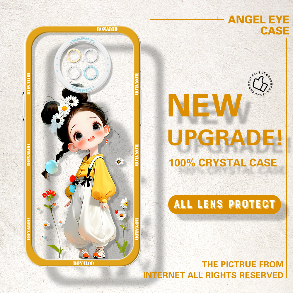 YYDS for Redmi Note 12 4G 9 8 10 11 12 Pro 11s 10s 9T Back Cover Cute Gril Transparent Crystal TPU Soft Thin Phone Case. 