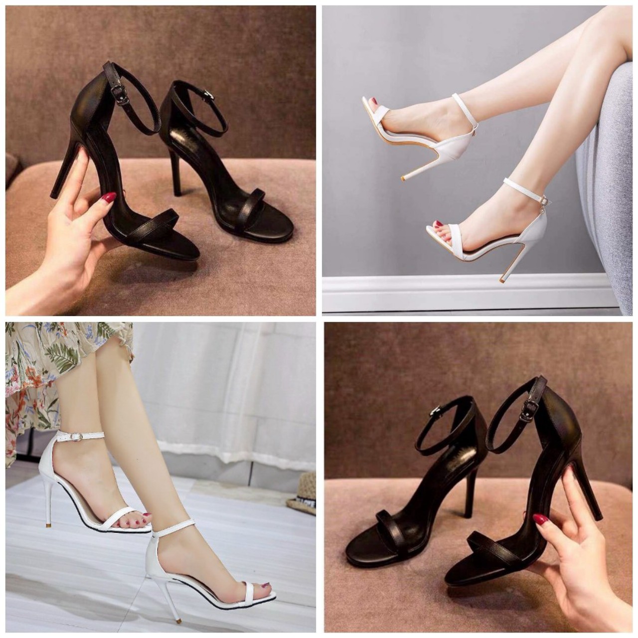 Sandal gót nhọn 9cm ngọc trinh cực đẹp