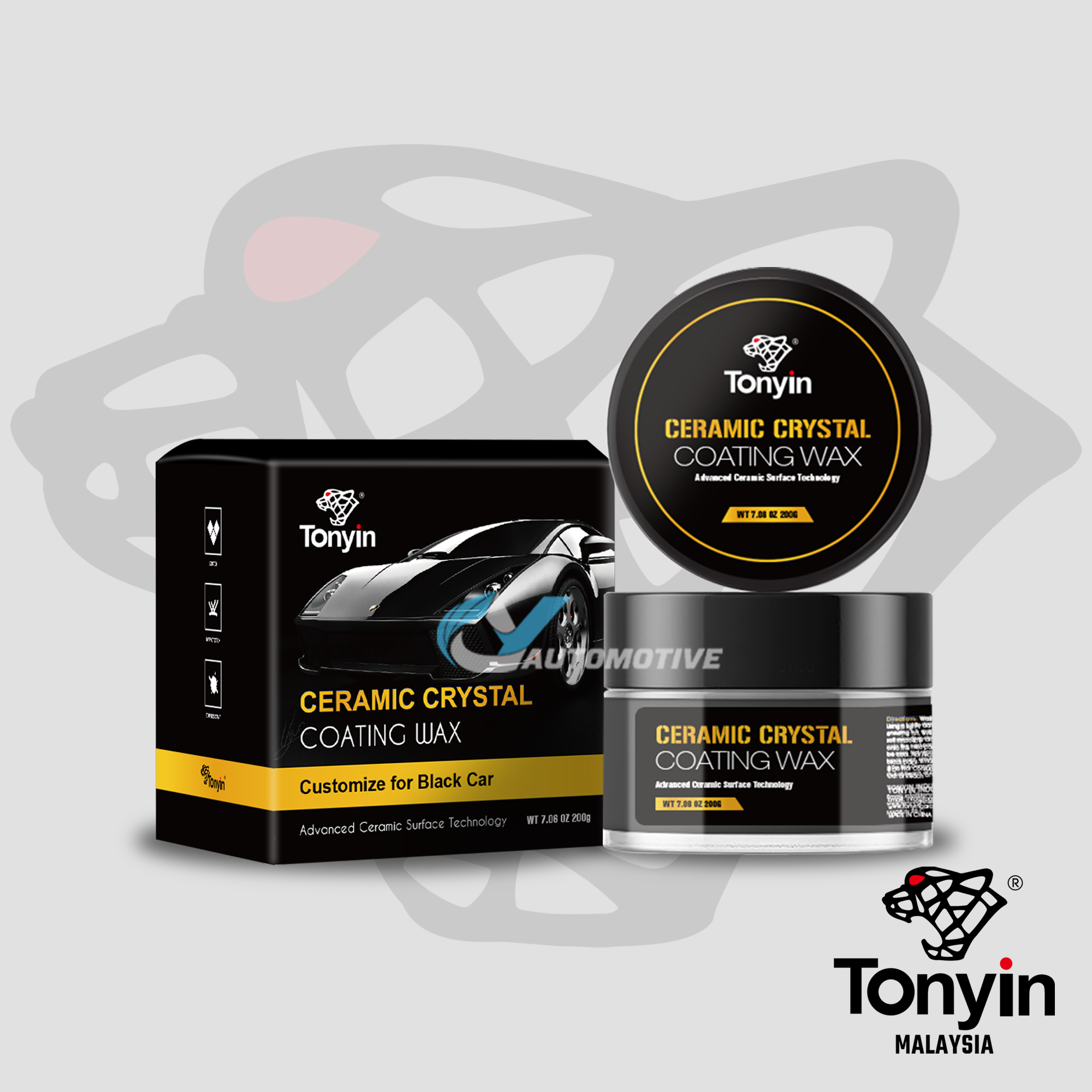 TONYIN Ceramic Coating Black Wax 200G Car Care Ceramic Coating Black Car Wax Polishing Car