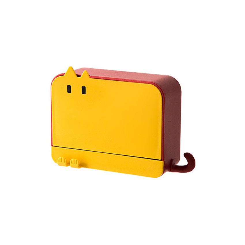 Creative Wall Mounted Soap Box With Lid Soap Draining Rack Bathroom Soap Holder Bathroom Accessories