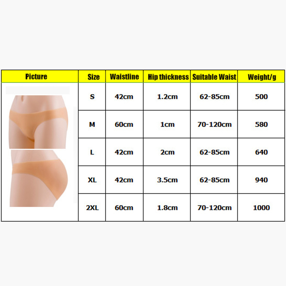Seamless body sculpting silicone butt pants for women lifting butt fake ass  beautiful butt silicone panties female panties