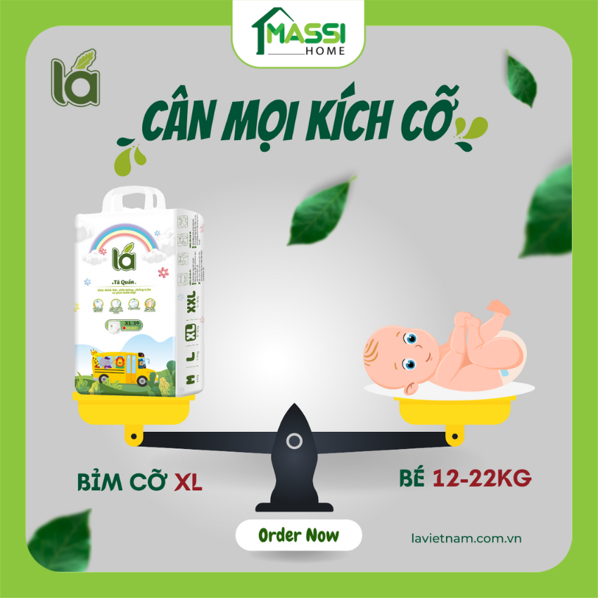 Tã Bỉm Quần Lá Tã Bỉm Quần Siêu Mỏng Siêu Nhẹ 28g (S68,M58,L54,Xl50,XXl46,XXXl44)