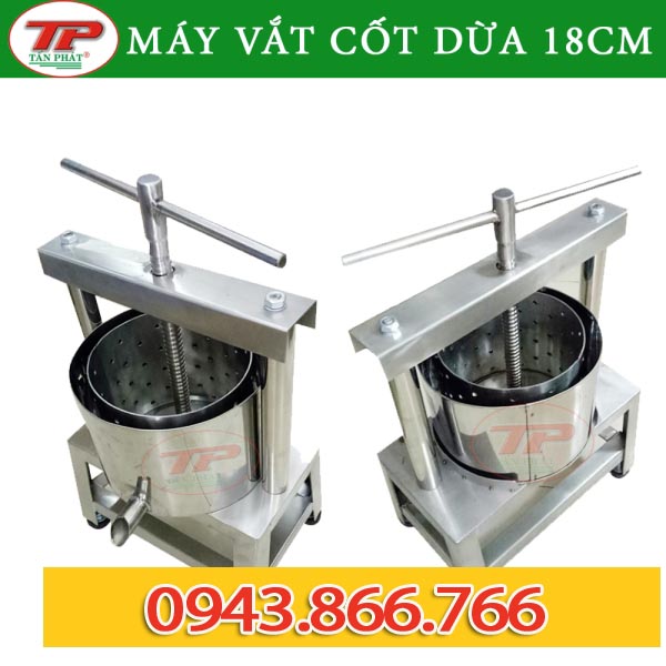 Máy vắt nước cốt dừa, ép tóp mỡ bằng tay lồng ép 18cm