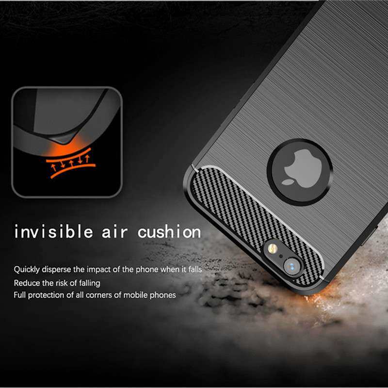 Totoro Hot Selling Shockproof Soft Silicone Case For iPhone 6 6s Carbon Fiber Cases for Apple iphone 6s 6 Full Protective Back Cover Coque Fundas. 