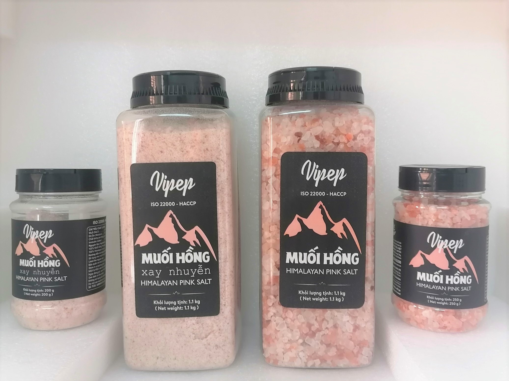 [Hộp nhỏ 200g – MỊN] Muối hồng [Pakistan] VIPEP Hymalayan Pink Salt (bph-hk)
