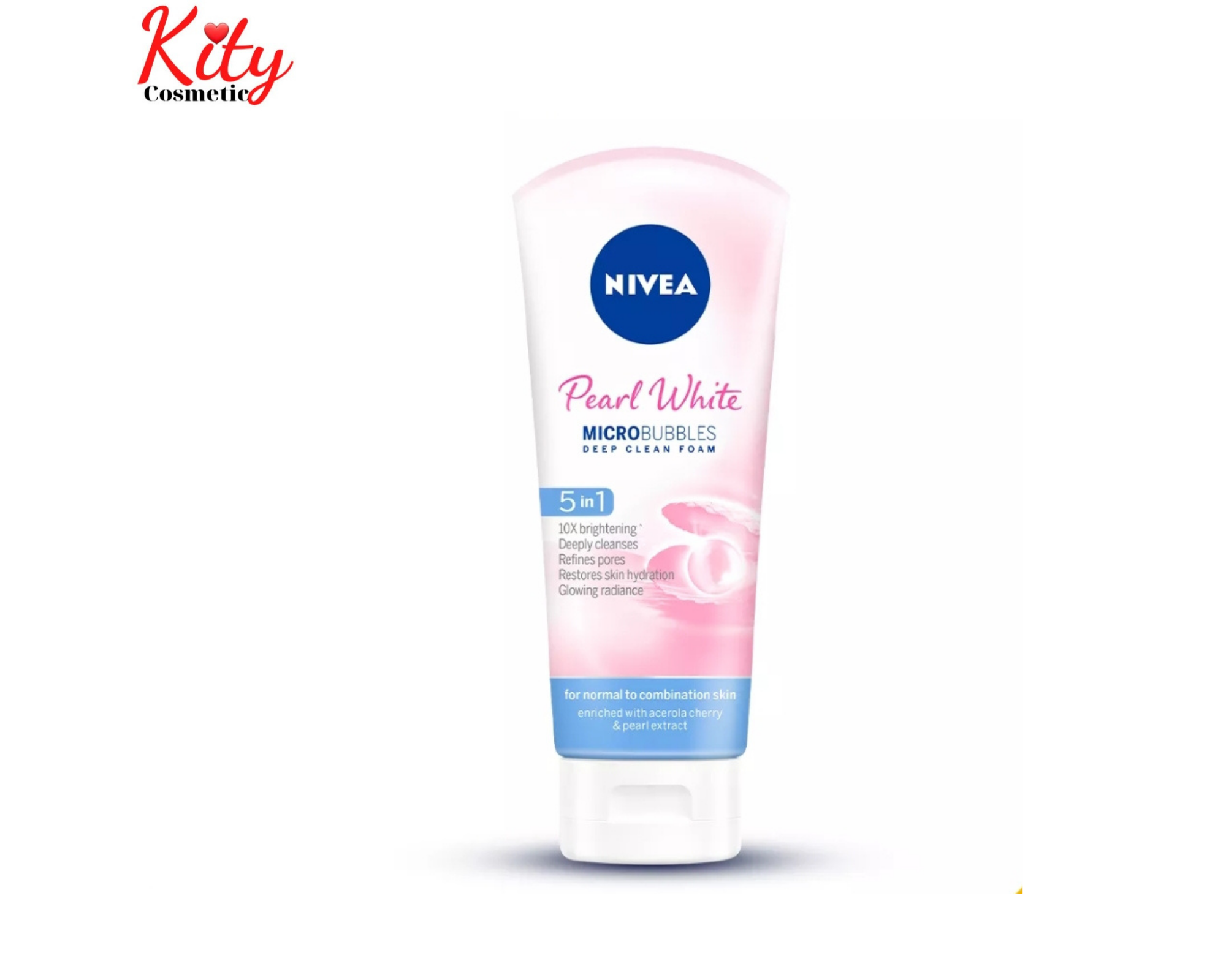Sữa rửa mặt NIVEA Pearl White giúp trắng da ngọc trai
