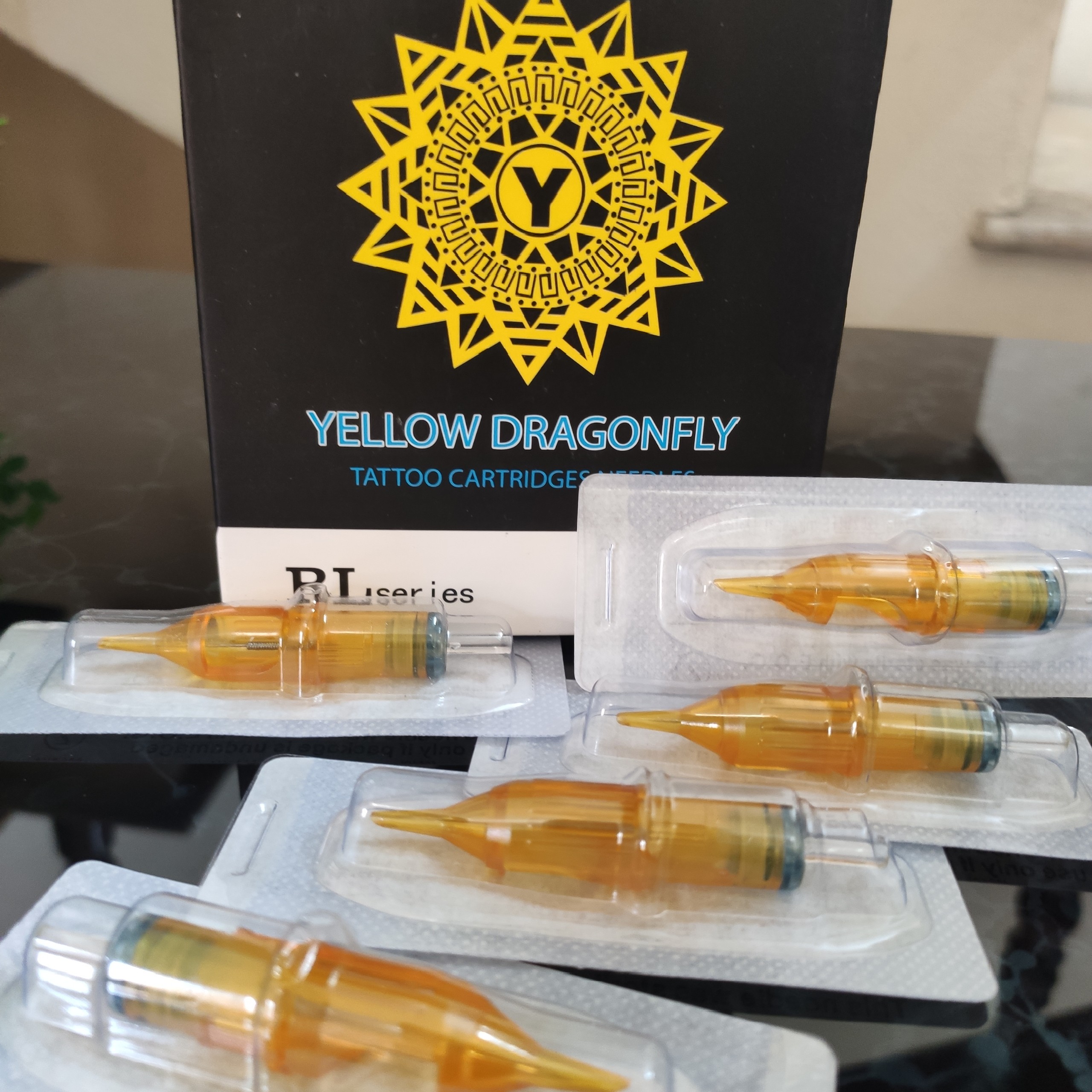Kim xăm Pen 9RL đi khung Yellow Dragonfly ( 20 kim / 1 hộp )