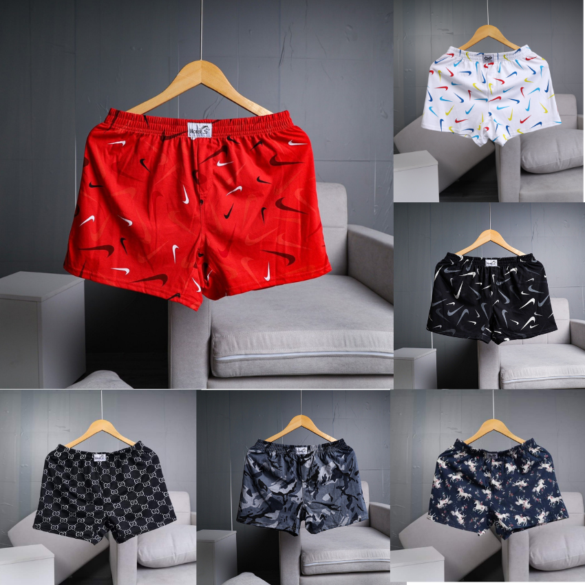 Com bo 3 quần đùi nam nữ cotton co giãn siêu mềm mịn mặc cực mát