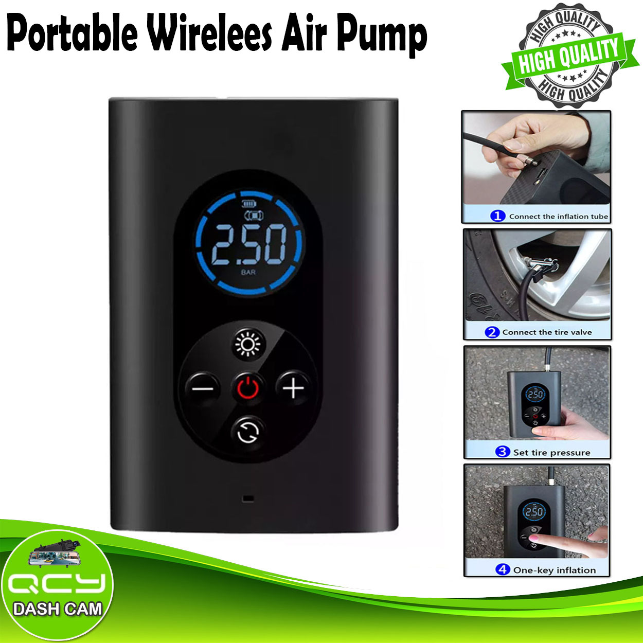 Details about   USB Electric Air Pump Auto For Car Bicycle Tire Balls Smart Pump 150PSI Wireless 
