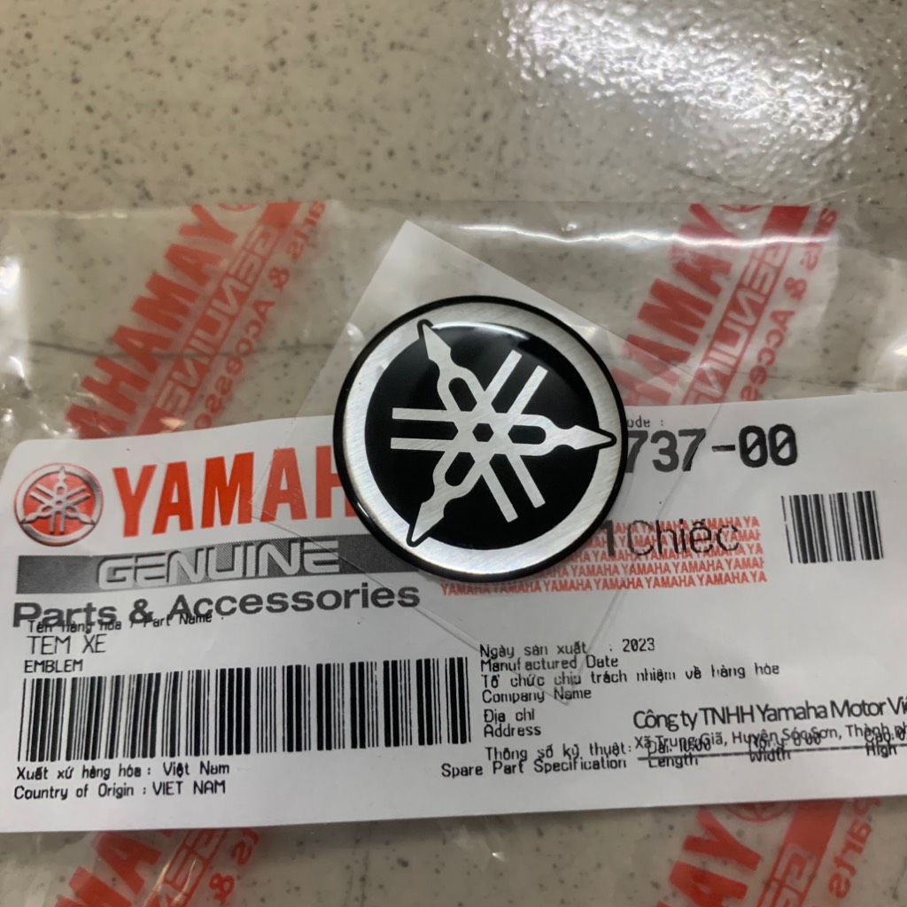 [Chính hãng Yamaha]YADA-8003 Logo xe YAMAHA(D=2,5cm)