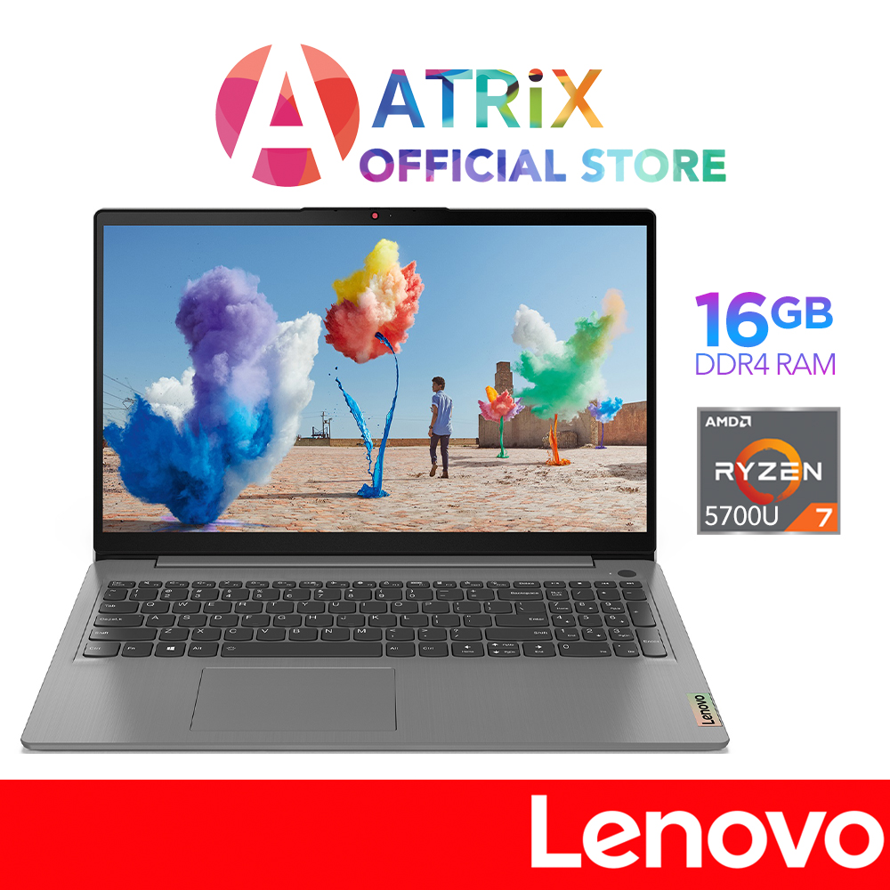 【Express Delivery】Lenovo IdeaPad 3 15ALC6 | 82KU023ESB | 15.6" FHD (1920x1080) IPS 300nits Anti-glare | AMD Ryzen 7 5700U | Radeon Graphics | 16GB DDR4 RAM | 512GB SSD | Win11 home | 1Y Premium Care.6