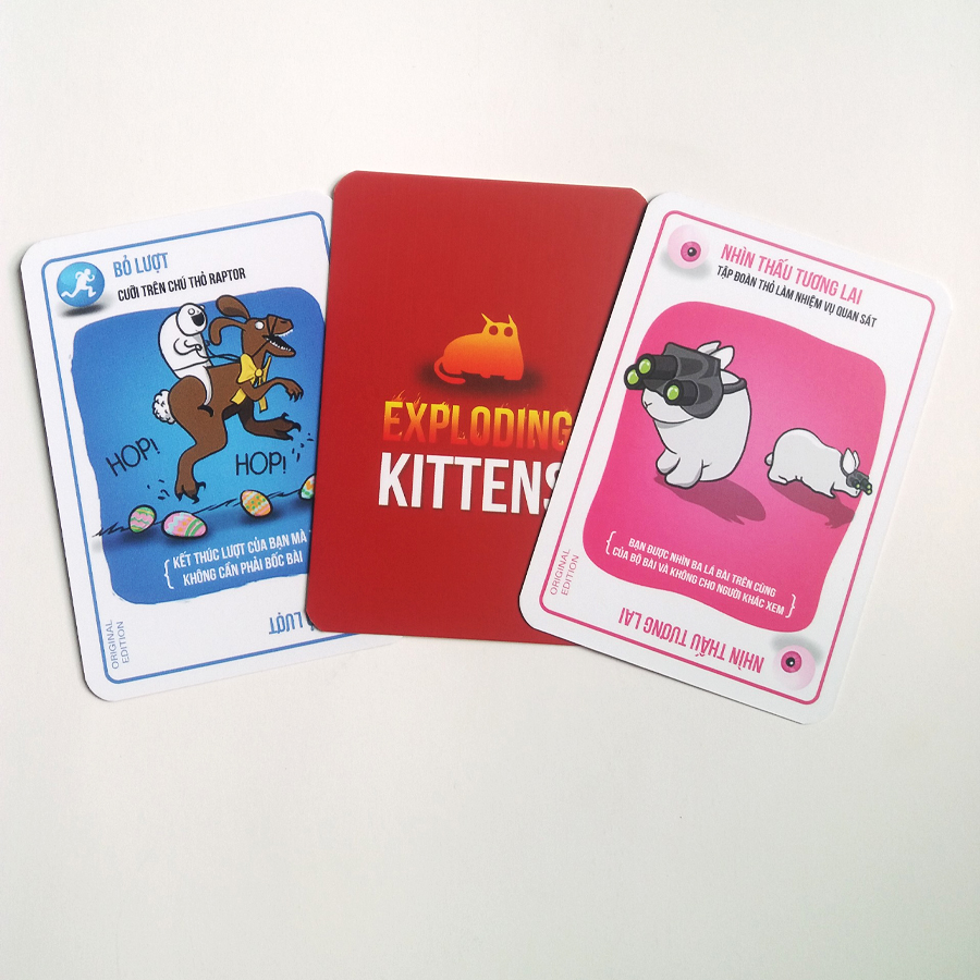 Bài Mèo Nổ Exploding kitten Việt Hóa [Phiên Bản Đặc Biệt] Lá Dày chống nước