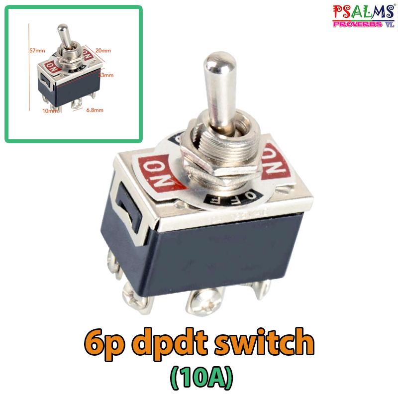 Toggle Switch 240V/10A (DPDT 6P) | Lazada PH