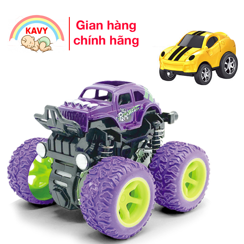 Đồ chơi mô hình xe chạy đà màu tím xoay 360 độ, TẶNG kèm 1 xe ô tô mi ni xinh xắn đáng yêu cho bé