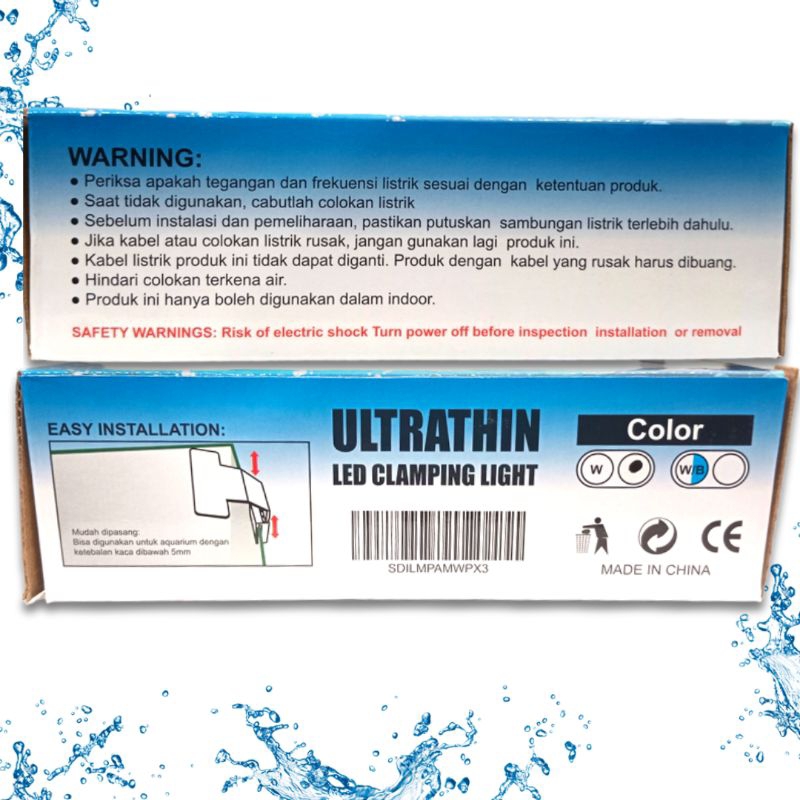 Lampu jepit aquarium aquascape AQUAMAN WP X3