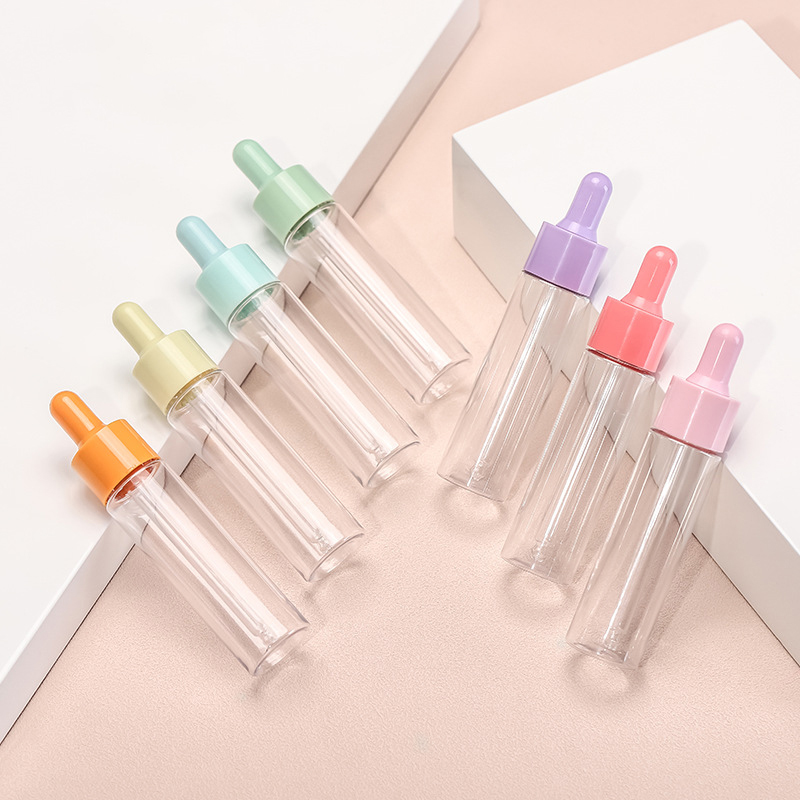 7PCS Portable Refillable Mini Dropper Bottle Set 1/2/3/5ml Empty Macaron Color Glass Essential Oil Vials Reusable Container DIY.