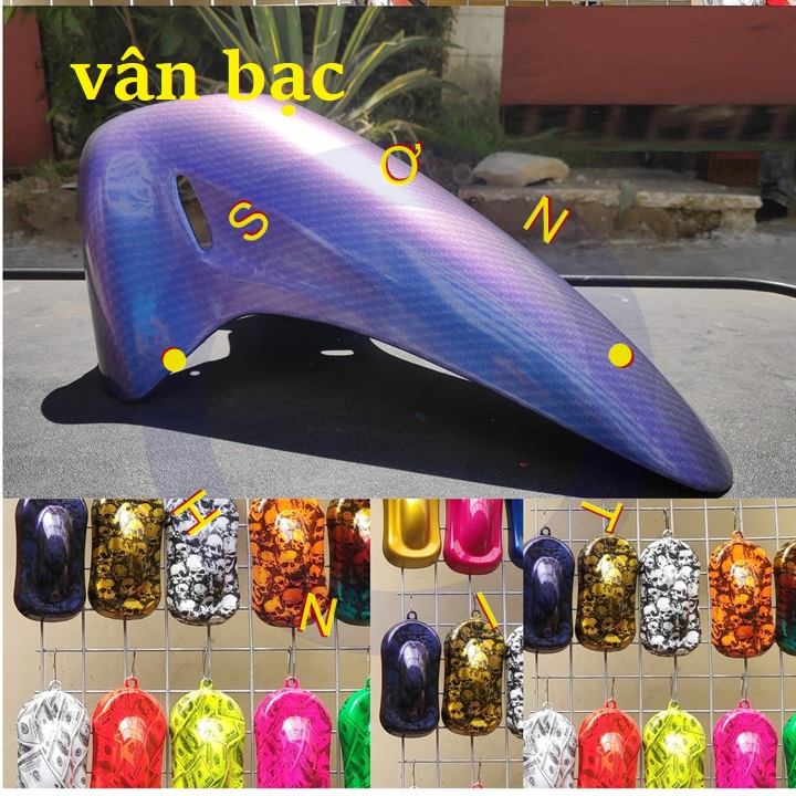 CUỘN PHIM NHÚNG SAMURAI CARBON BẠC hoặc ĐEN - MÀNG PHIM CHUYỂN NƯỚC