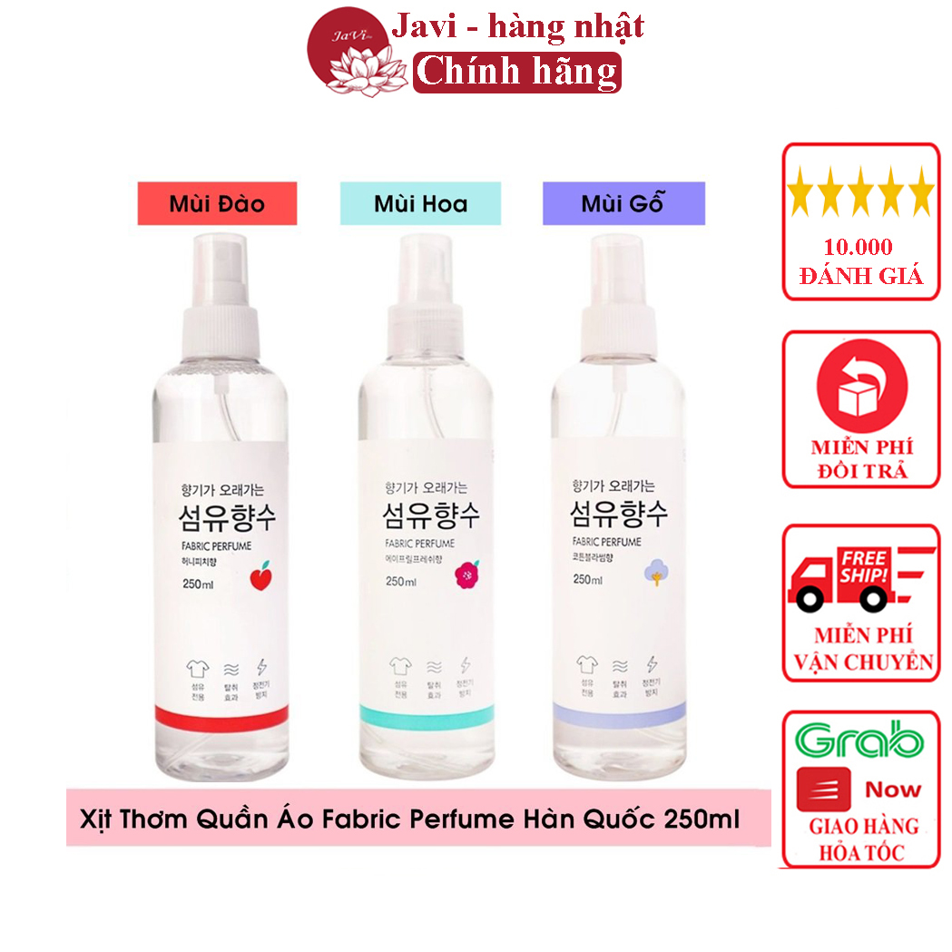 Xịt thơm quần áo Hàn quốc Fabric Perfume 250ml
