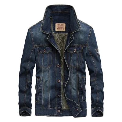 Fuguiniao men's denim jacket oversized new men's slim thin jacket trendy black jacket