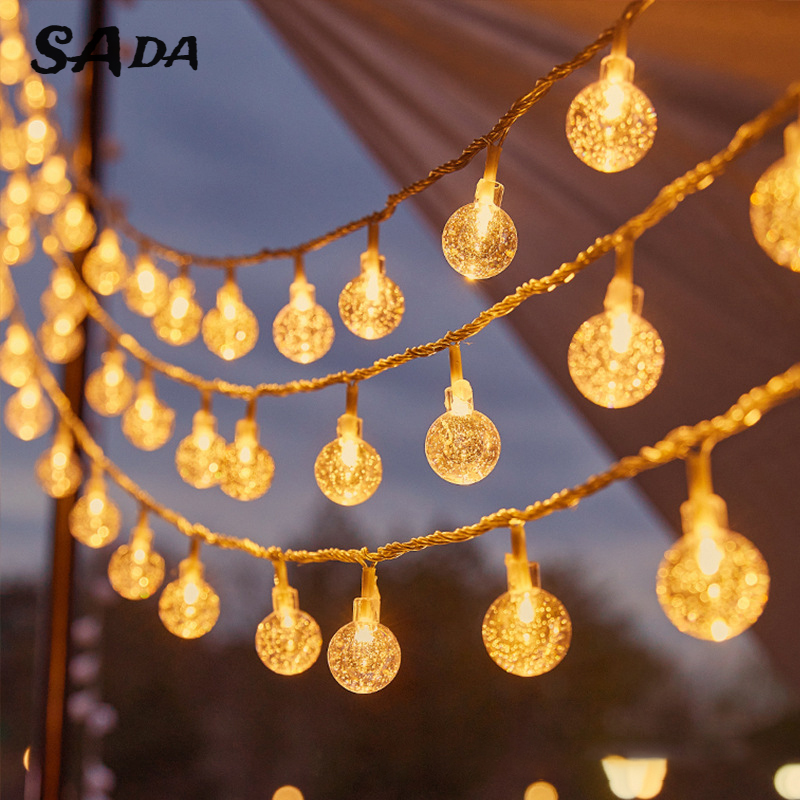 SADA led solar string lights camping tent flashing lights outdoor decorative string lights waterproof night market stall atmosphere lights