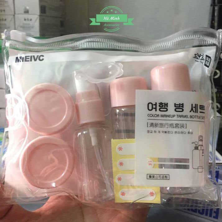 Bộ chiết mỹ phẩm 7 chi tiết mini Hàn Quốc