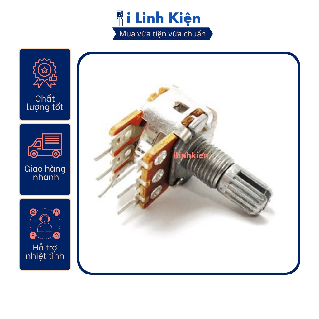 Chiết áp đôi 50K WH148-B50K 15mm