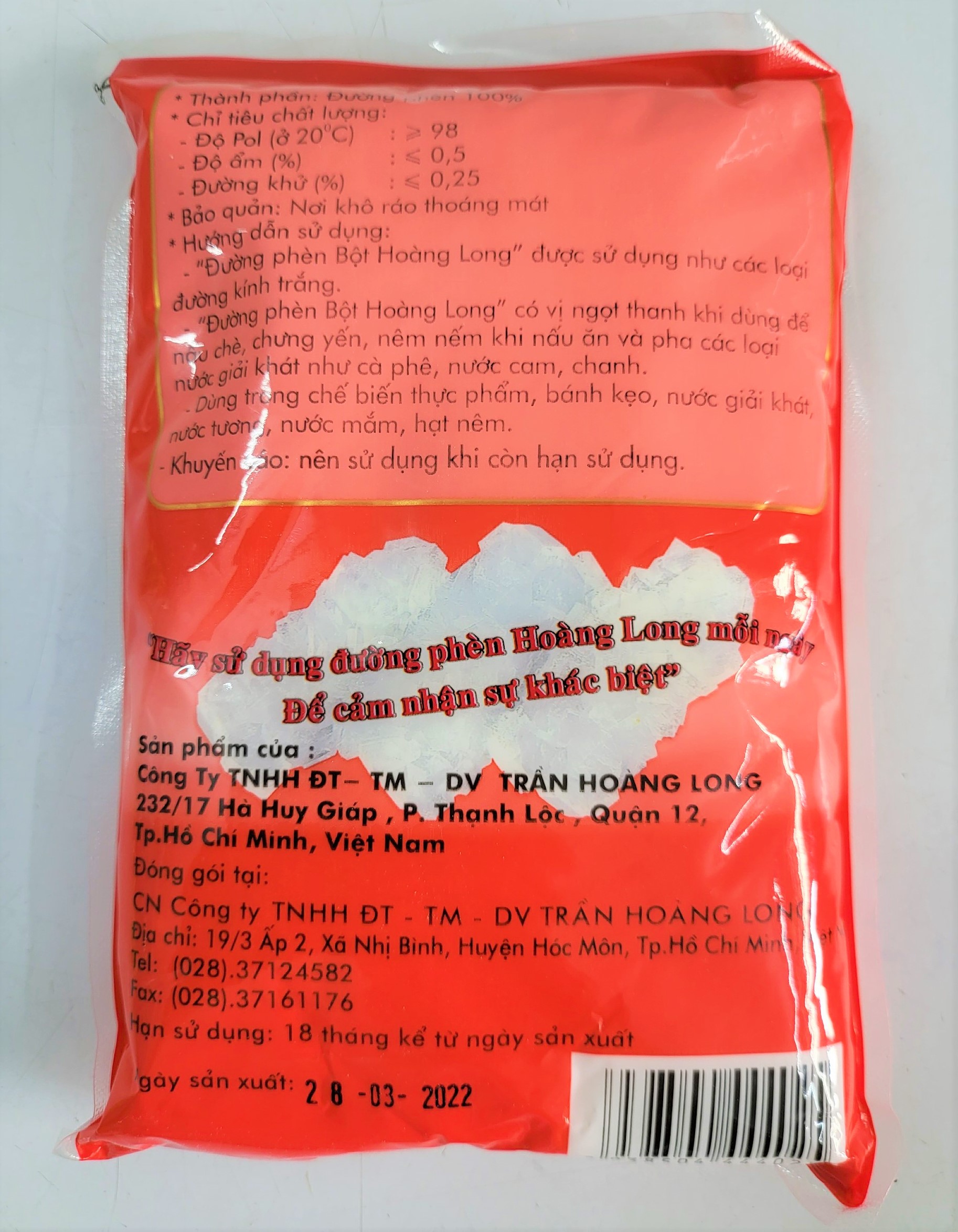 [Túi ĐỎ 500g] ĐƯỜNG PHÈN BỘT [VN] HOÀNG LONG Rock Sugar Powder
