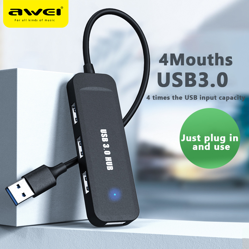 Awei HB-1 USB3.0 HUB Với 4K HDMI USB 3.0 Cổng Adapter Đối Với MacBooK M1 thumbnail