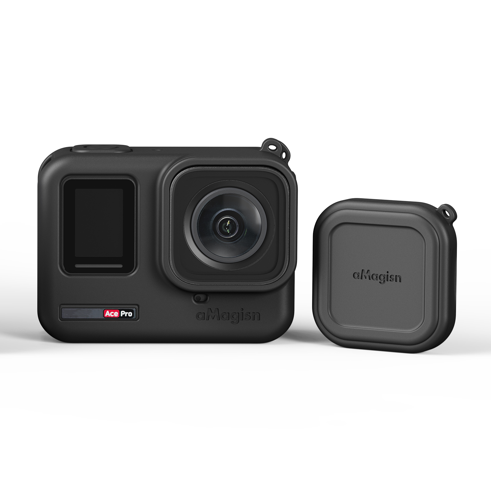 Cho insta360ace Pro/Ace vỏ silicon + nắp đậy ống kính camera thể thao Phụ kiện bảo vệ điện thoại