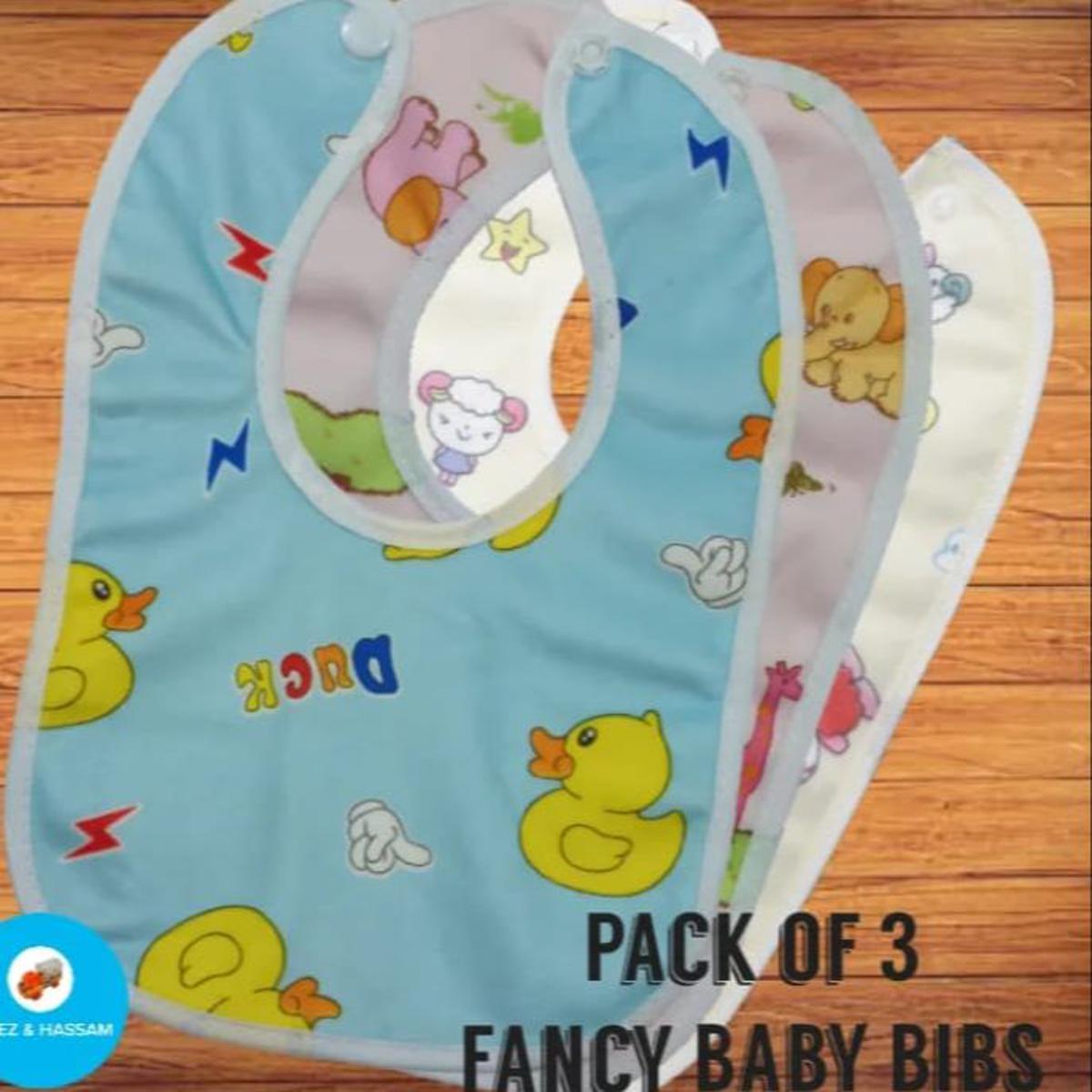 Just Born Mall Baby Fancy Bibs Pack of 3 Baby Waterproof Bibs with ...