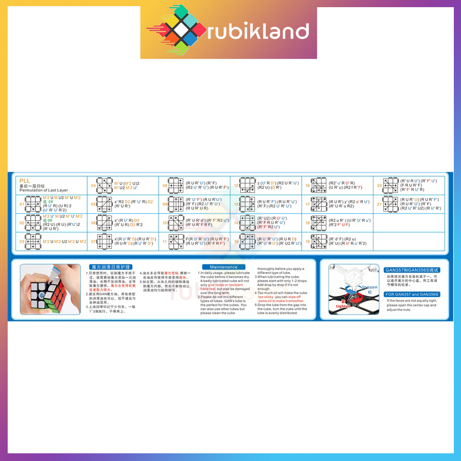 Công Thức Gan CFOP Giải Rubik Tốc Độ Cao Full Bộ Rubic