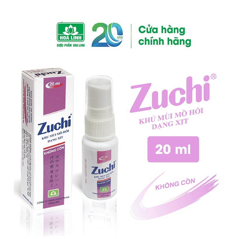 ZUCHI- Xịt Khử Mùi Mồ Hôi Thảo Dược 20ml/Chai