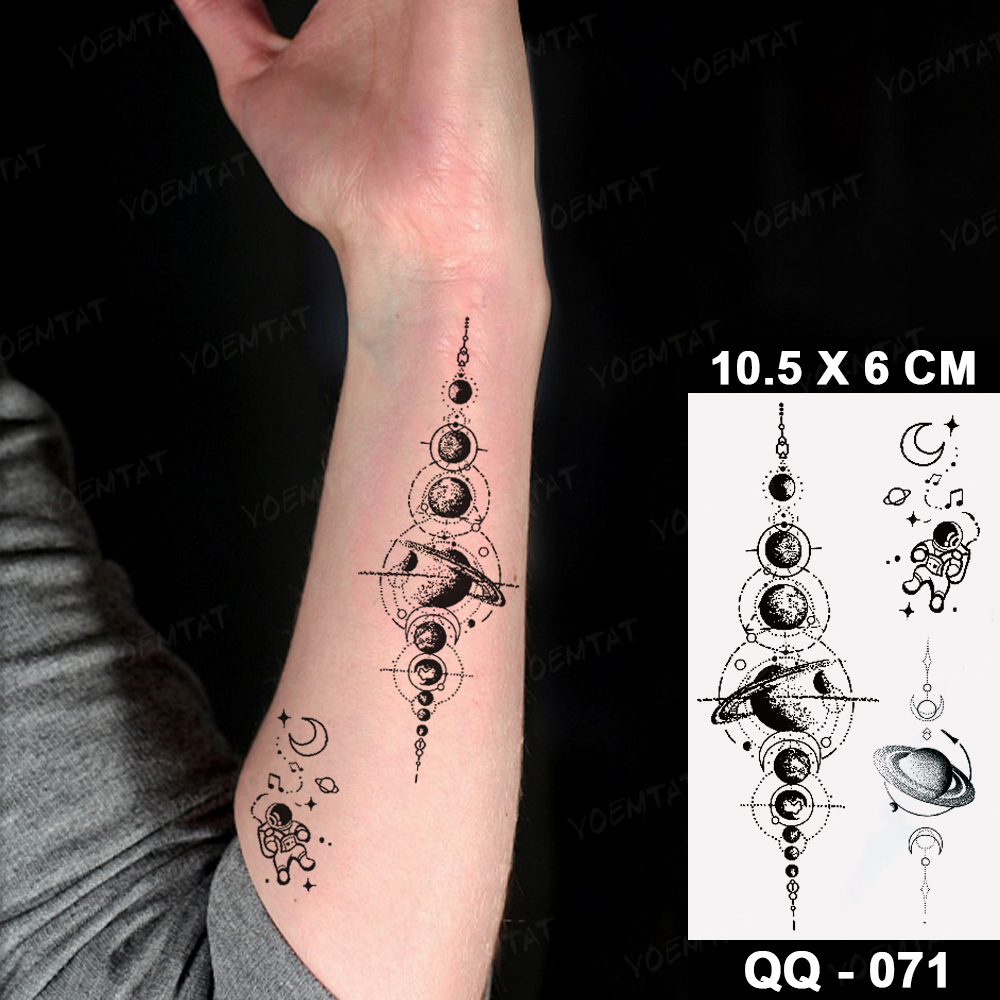 Planet%20Waterproof%20Temporary%20Tattoo%20Tattoo%20Sticker%20Planet%20Sun%20Astronaut%20Arm%20Hand%20Small%20Mini%20Tatoo%20Man%20Woman%20Child%20-%20Image%204