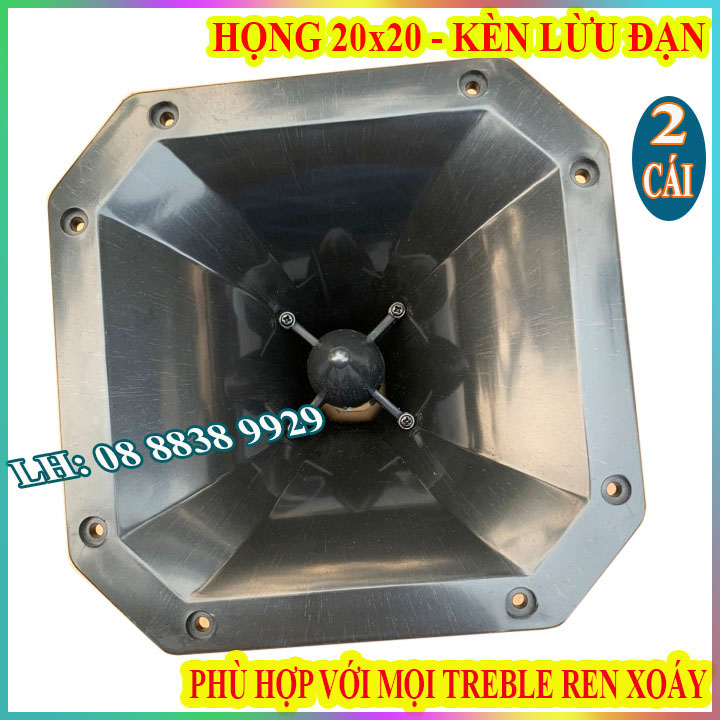 2 phếu loa treble 20x20 ren xoáy - họng các loại treble - giá 2 họng