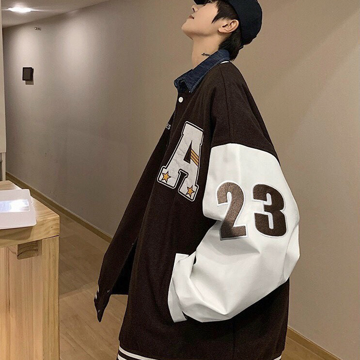 Áo khoác varsity jacket A27 bomber bóng chày basic nam nữ form rộng